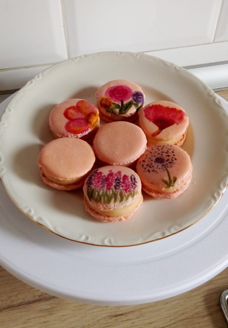 Imagen de Macaroons con motivo floral